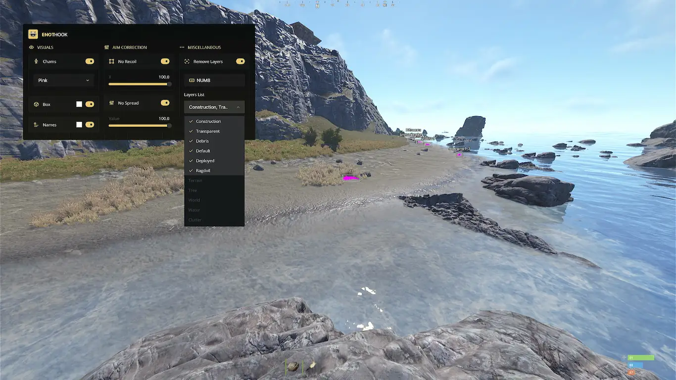 Screenshot 25 do cheat Rust Enot Hook